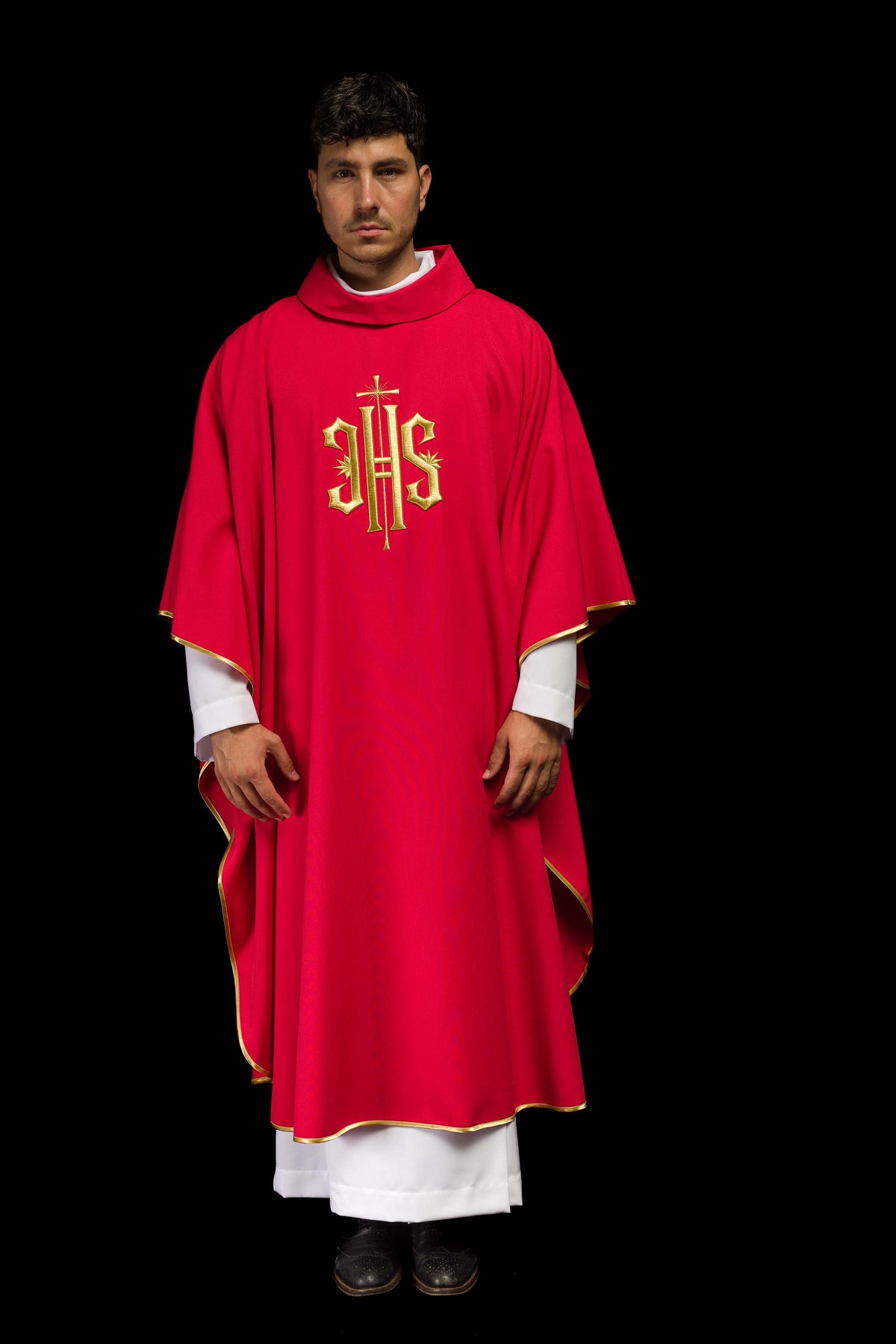Simple Chasuble Chasuble IHS Gold Embroidery – HAFTINA LITURGICAL VESTMENTS