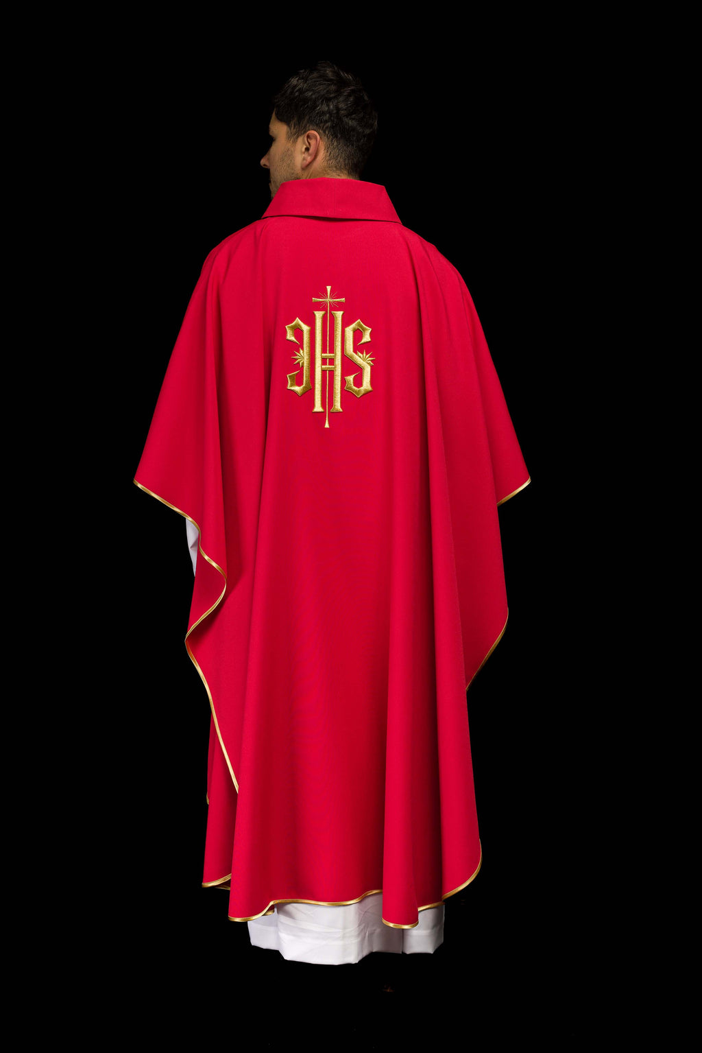 Simple Chasuble Chasuble IHS Gold Embroidery – HAFTINA LITURGICAL VESTMENTS