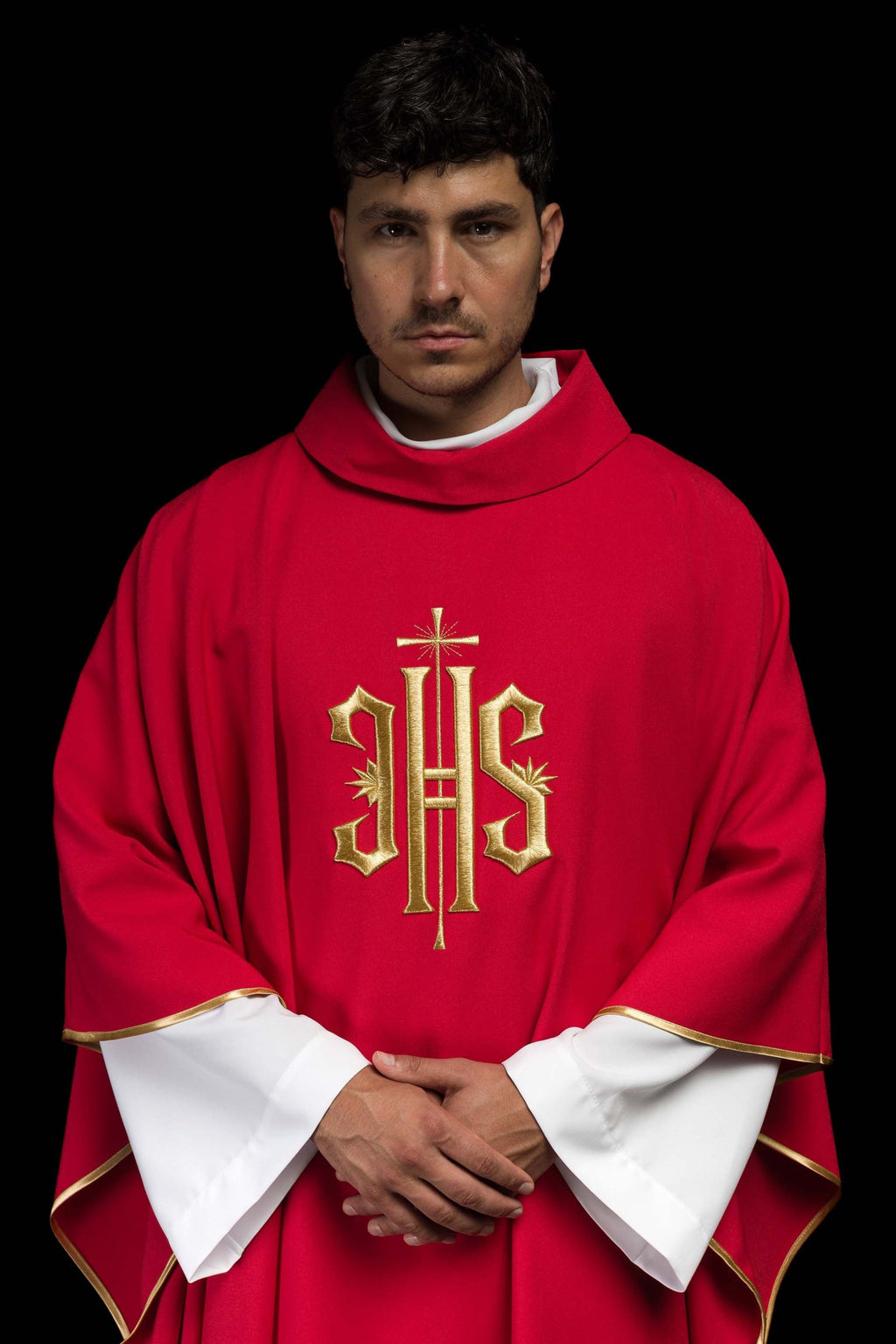Simple Chasuble Chasuble IHS Gold Embroidery – HAFTINA LITURGICAL VESTMENTS