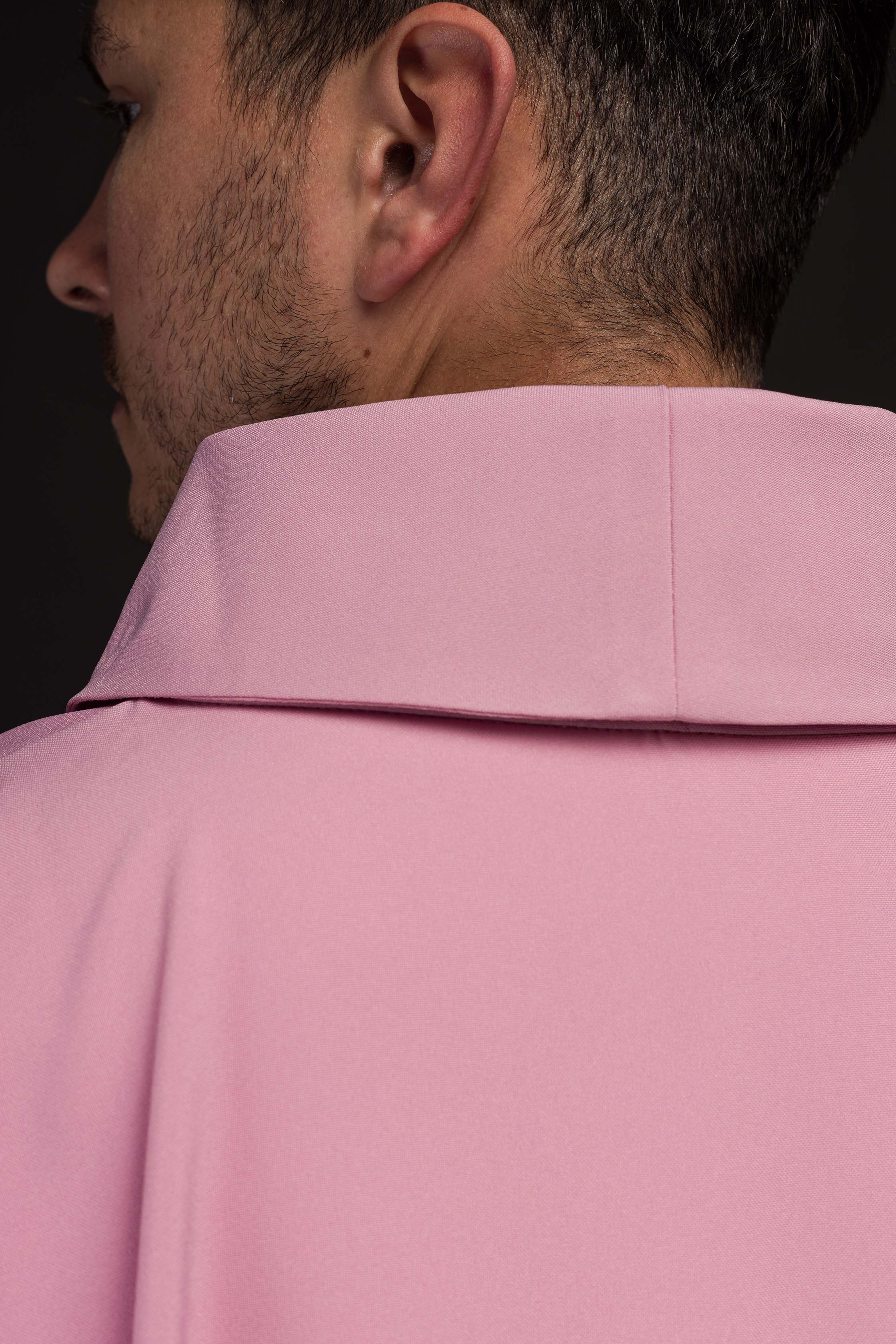 Pink chasuble embroidered with the symbol of Cross IHS