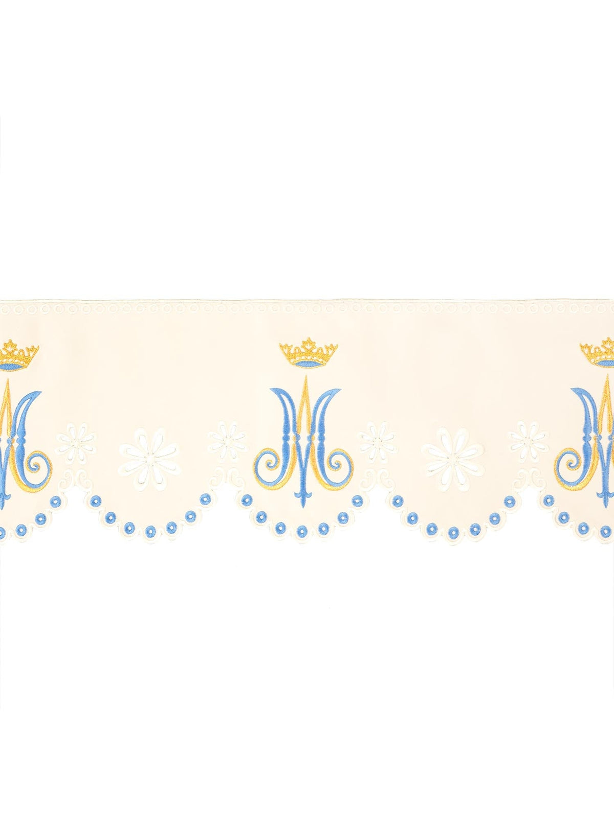 Altar cloth superfrontal with front embroidery with Marian motif KOM/047/05 19cm 3,5m - HAFTINAUSA.COM