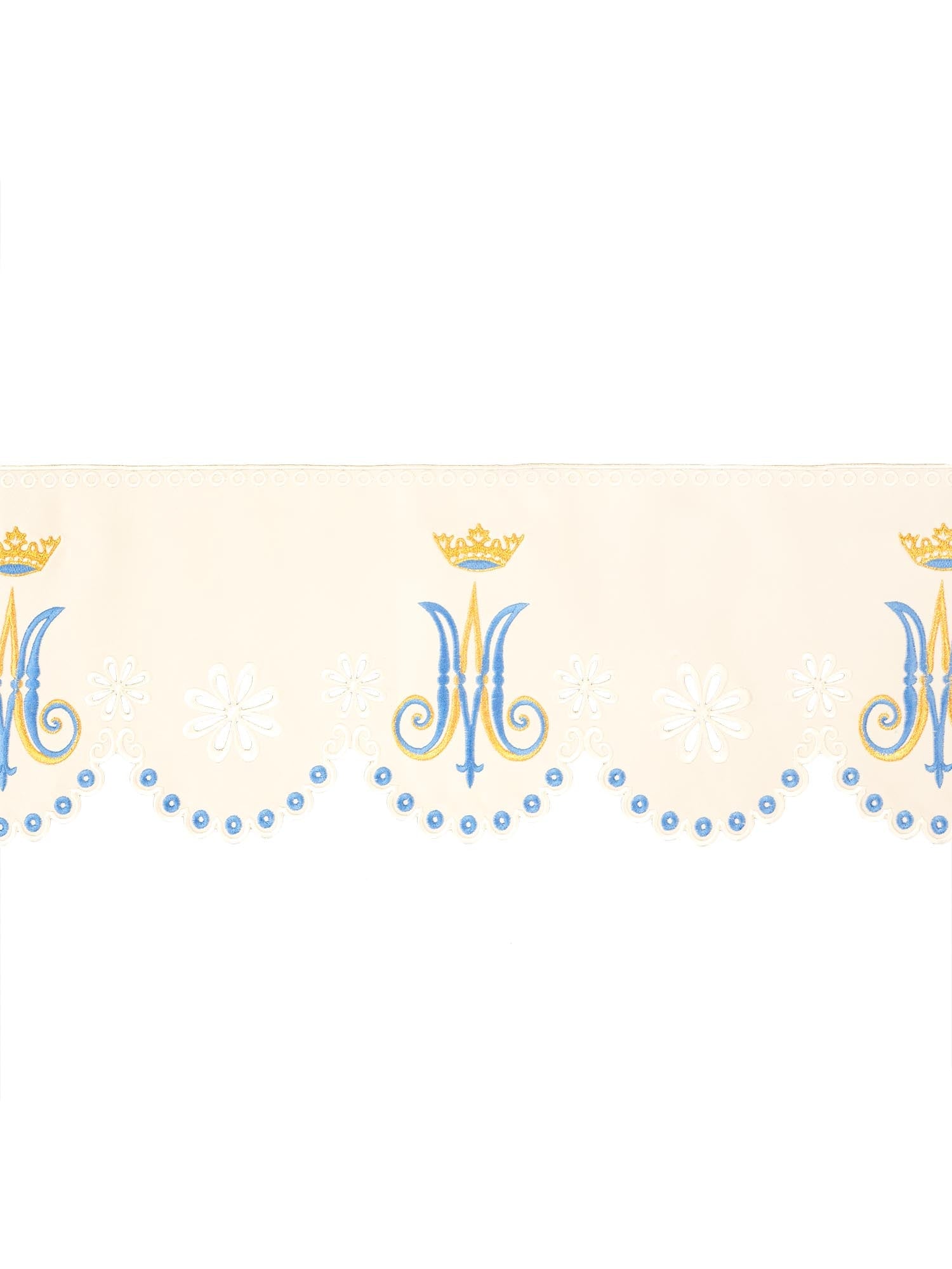 Altar cloth superfrontal with front embroidery with Marian motif KOM/047/05 19cm 3,5m - HAFTINAUSA.COM