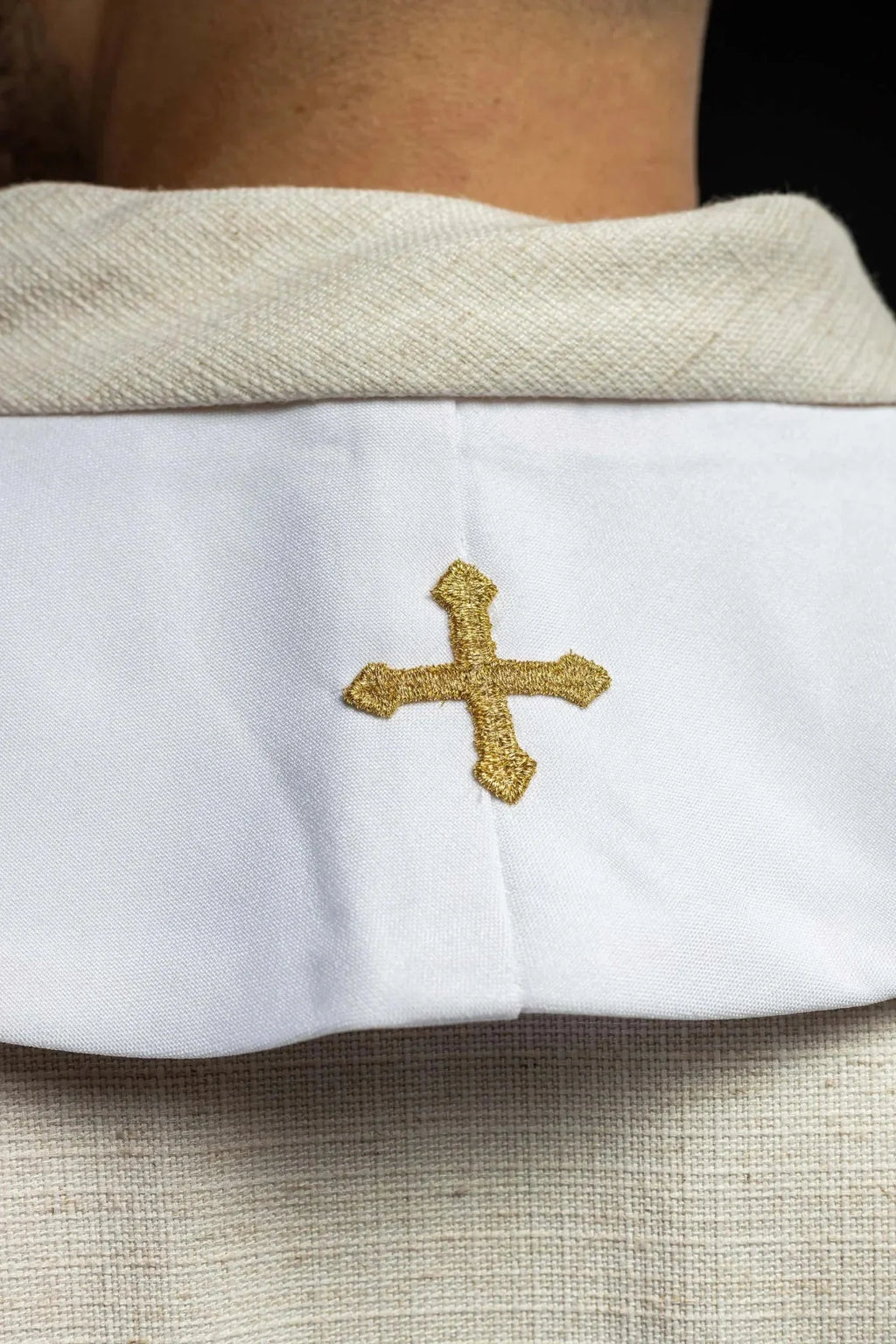 White embroidered Marian priestly stole KST/056/04/01 BIAŁY - HAFTINAUSA.COM
